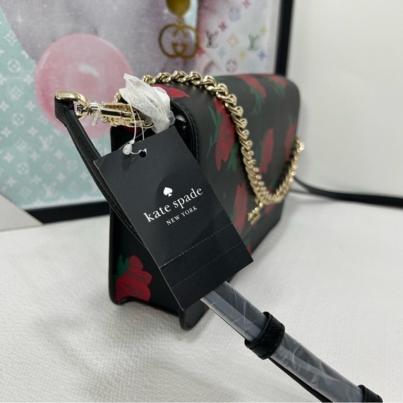 Kate Spade Madison Rose Toss Printed Flap Crossbody bag NWT - Picture 12 of 12